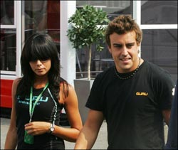 Fernando Alonso y Raquel del Rosario